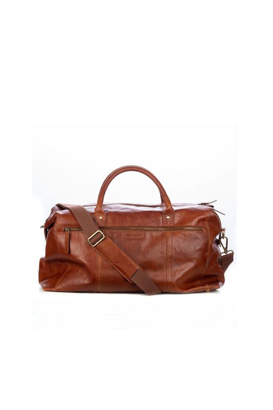 Springfield weekendbag skinn cognac