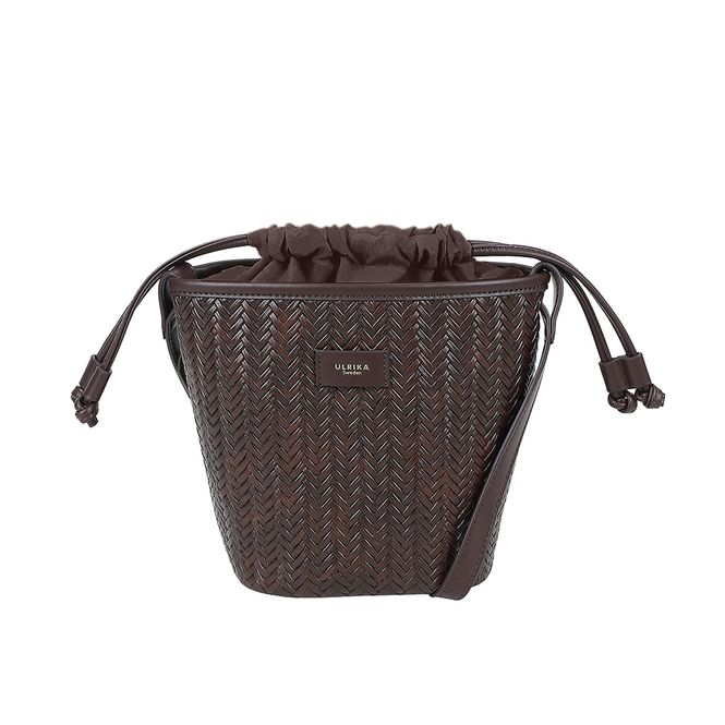 Huvudbild Ulrika Design Bucketbag Braid mörkbrun